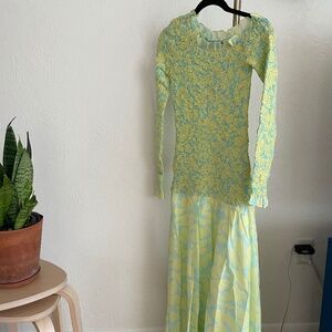 Rhode Lettie Dress- Sky Caspian Print